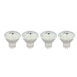 4PCS MR11 12LED Light Bulb 2W 300LM Spot Light Bulb Double Pin Base Landscape Light BulbCold White 6000K