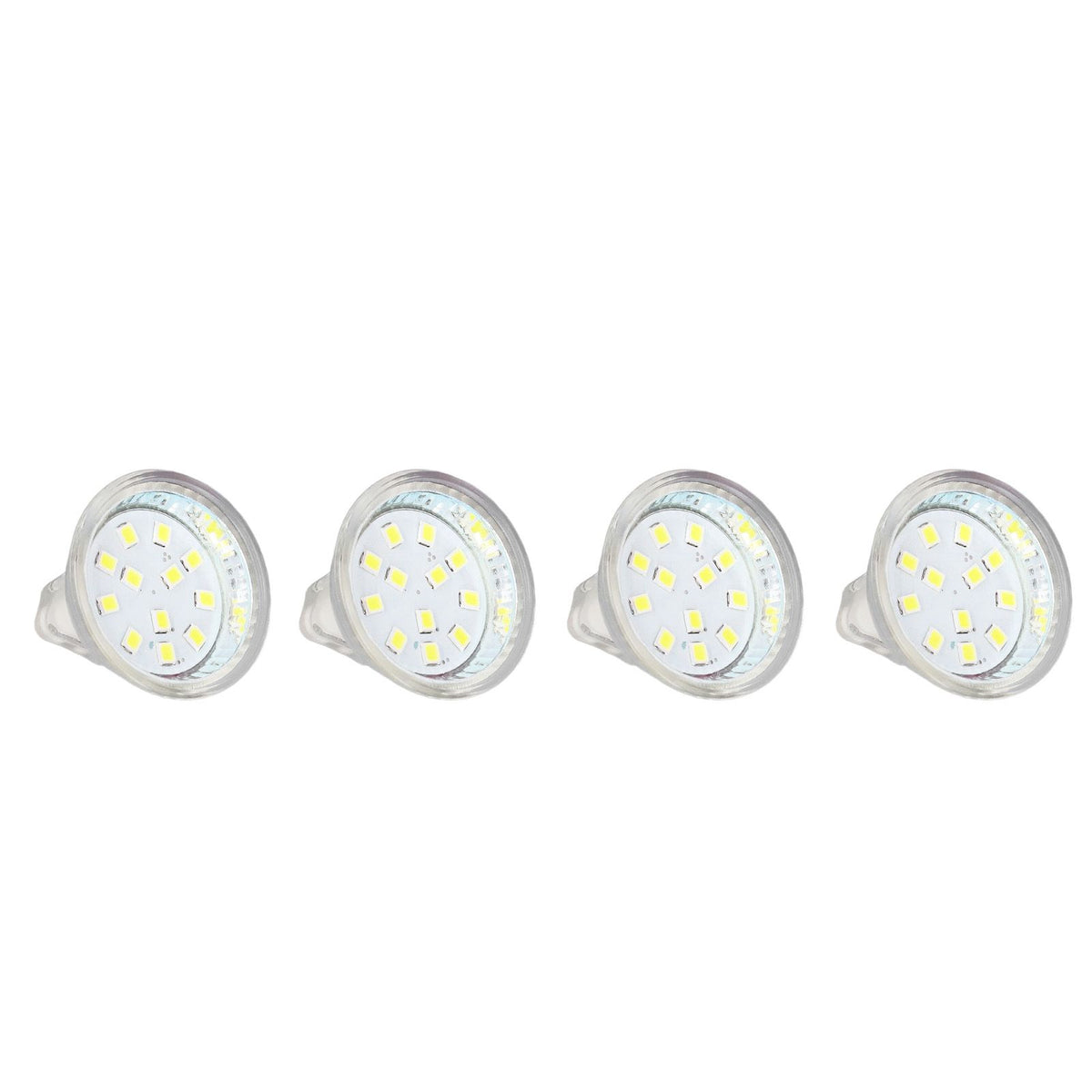 4PCS MR11 12LED Light Bulb 2W 300LM Spot Light Bulb Double Pin Base Landscape Light BulbCold White 6000K
