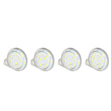 4PCS MR11 12LED Light Bulb 2W 300LM Spot Light Bulb Double Pin Base Landscape Light BulbCold White 6000K - Top-Down View