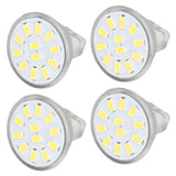 4pcs/set MR11 LED Spot Light Bulb with Dual Needle Base 360° Heat Dissipation 3W 12 LEDs Lamp BulbCold White - Side View