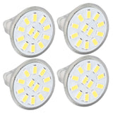 4pcs/set MR11 LED Spot Light Bulb with Dual Needle Base 360° Heat Dissipation 3W 12 LEDs Lamp BulbCold White