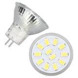 4pcs/set MR11 LED Spot Light Bulb with Dual Needle Base 360° Heat Dissipation 3W 12 LEDs Lamp BulbCold White