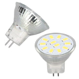 4pcs/set MR11 LED Spot Light Bulb with Dual Needle Base 360° Heat Dissipation 3W 12 LEDs Lamp BulbCold White - Low Angle
