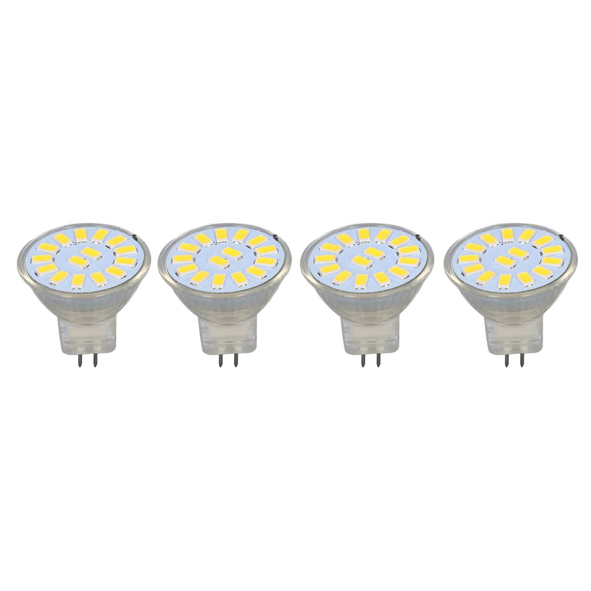 4PCS 15LED MR11 Light Bulb 5W 500LM Double Pin Base Landscape Spot Light Bulb for Living RoomWarm White