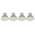 4PCS 15LED MR11 Light Bulb 5W 500LM Double Pin Base Landscape Spot Light Bulb for Living RoomWarm White