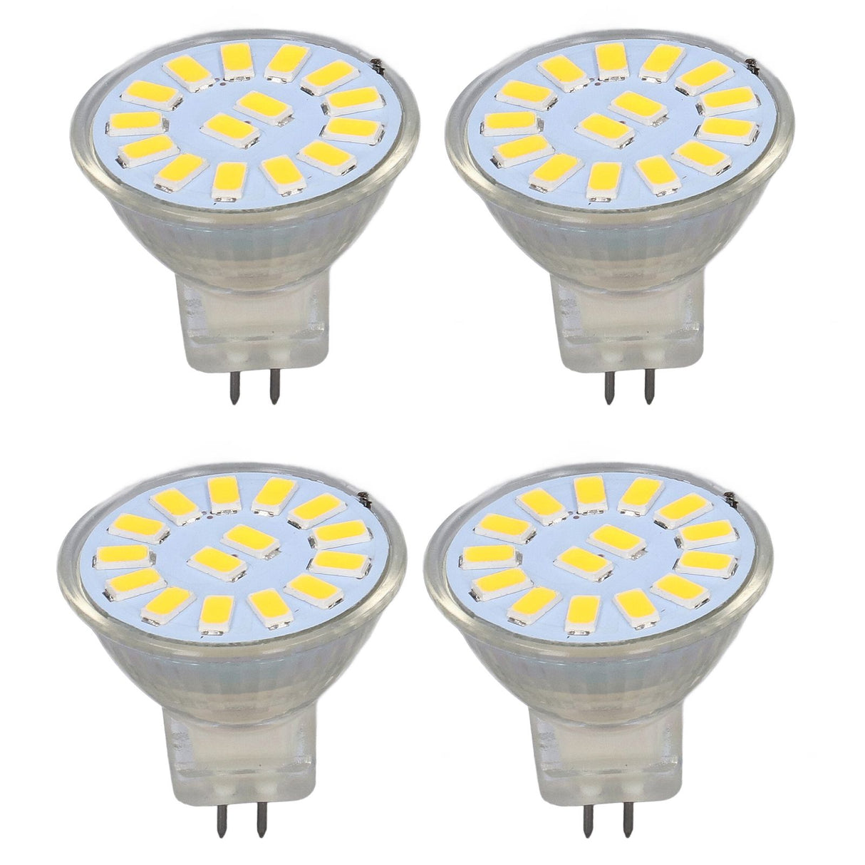 4PCS 15LED MR11 Light Bulb 5W 500LM Double Pin Base Landscape Spot Light Bulb for Living RoomWarm White