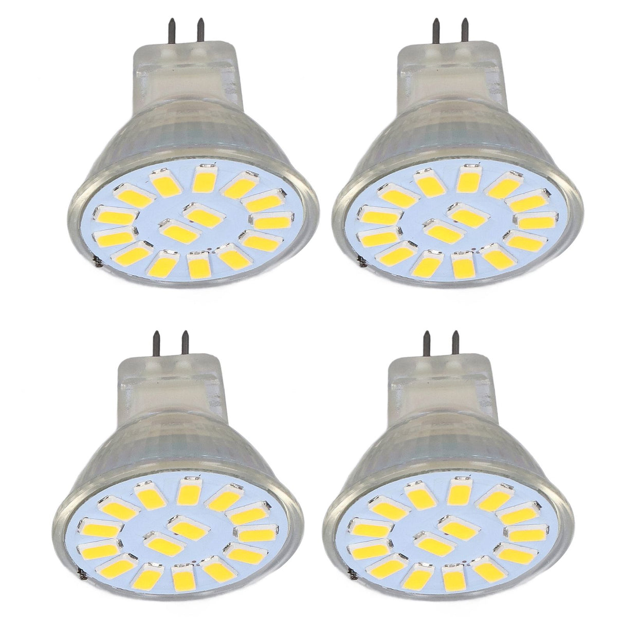 4PCS 15LED MR11 Light Bulb 5W 500LM Double Pin Base Landscape Spot Light Bulb for Living RoomWarm White