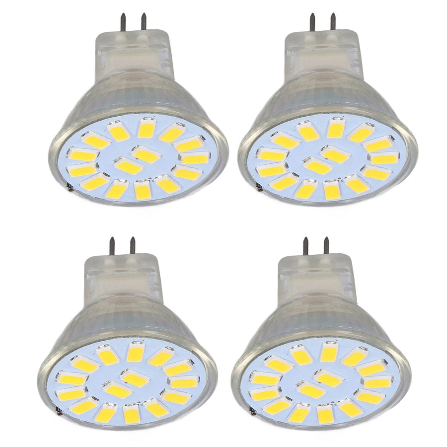 4PCS 15LED MR11 Light Bulb 5W 500LM Double Pin Base Landscape Spot Light Bulb for Living RoomWarm White