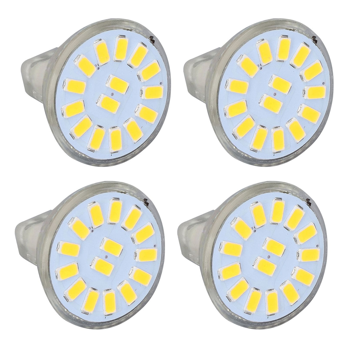4PCS 15LED MR11 Light Bulb 5W 500LM Double Pin Base Landscape Spot Light Bulb for Living RoomWarm White