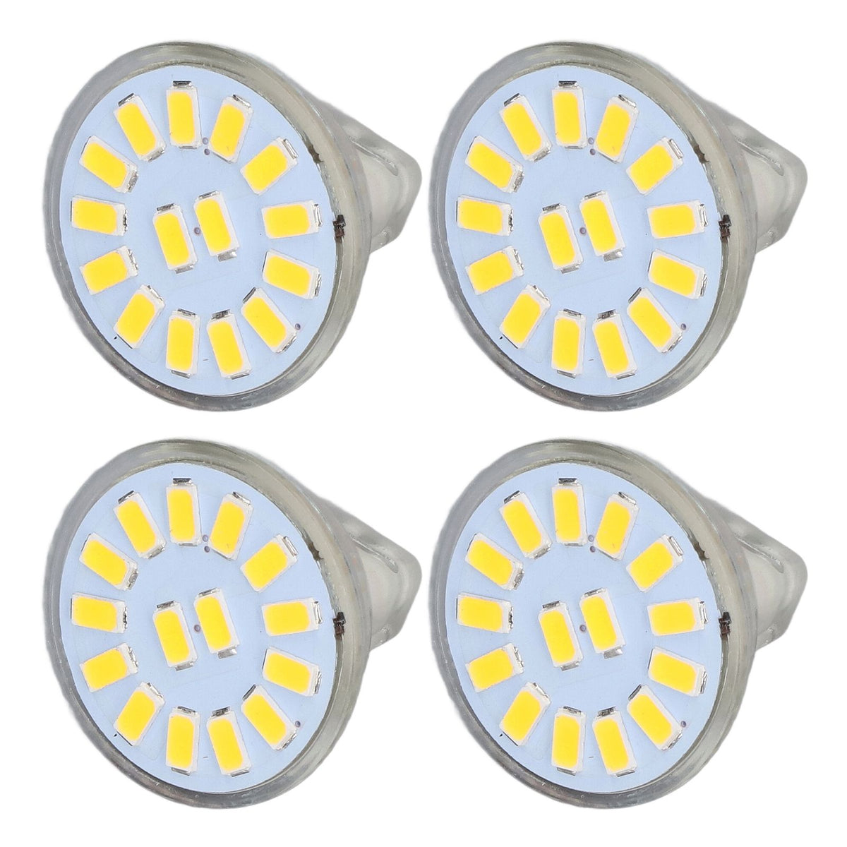 4PCS 15LED MR11 Light Bulb 5W 500LM Double Pin Base Landscape Spot Light Bulb for Living RoomWarm White