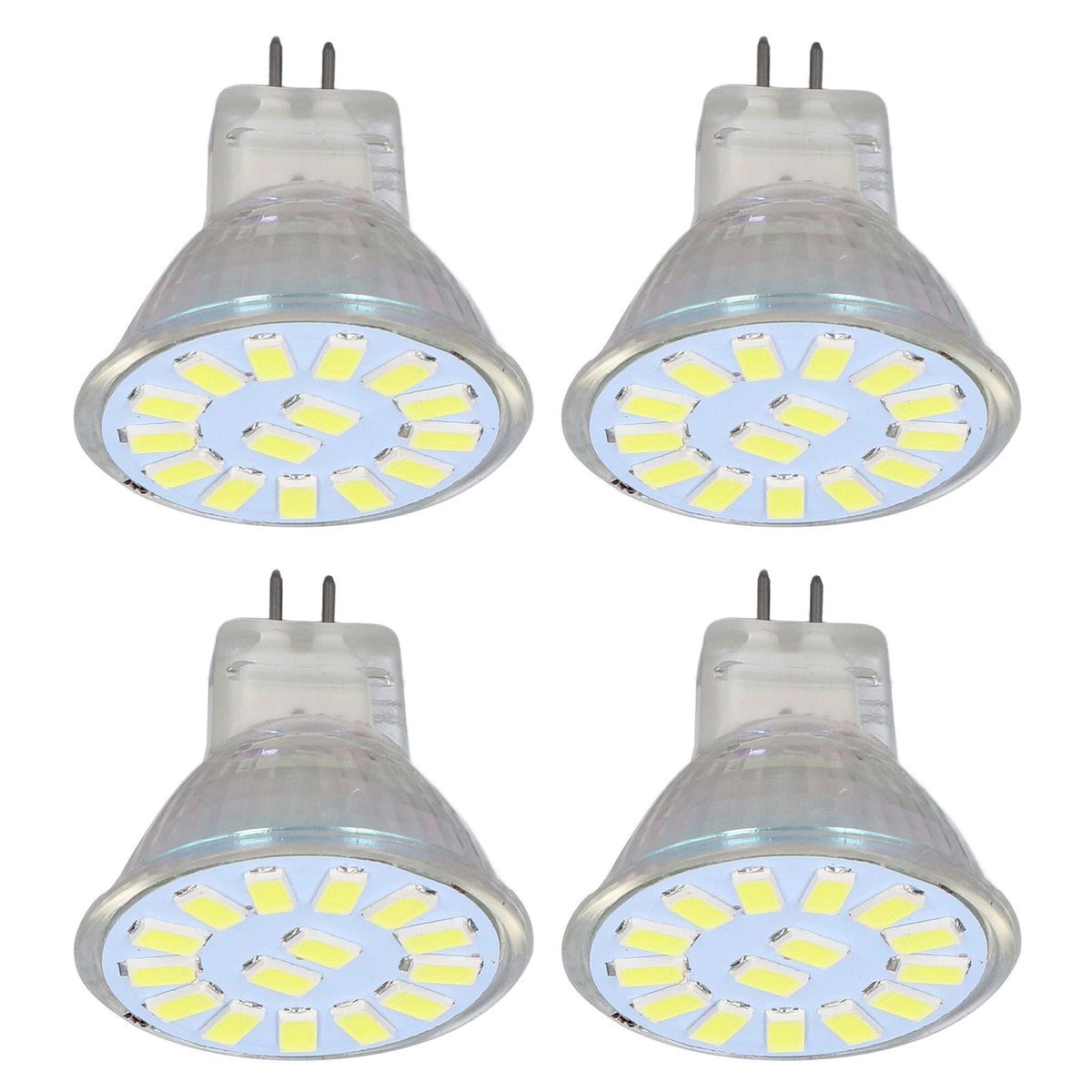 4PCS 15LED MR11 Light Bulb 5W 500LM Double Pin Base Landscape Spot Light Bulb for Living RoomCold White