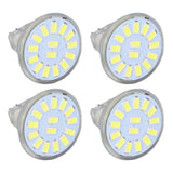 4PCS 15LED MR11 Light Bulb 5W 500LM Double Pin Base Landscape Spot Light Bulb for Living RoomCold White - 45-Degree Angle