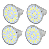 4PCS 15LED MR11 Light Bulb 5W 500LM Double Pin Base Landscape Spot Light Bulb for Living RoomCold White - Low Angle