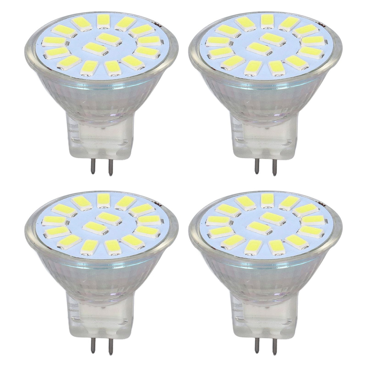 4PCS 15LED MR11 Light Bulb 5W 500LM Double Pin Base Landscape Spot Light Bulb for Living RoomCold White
