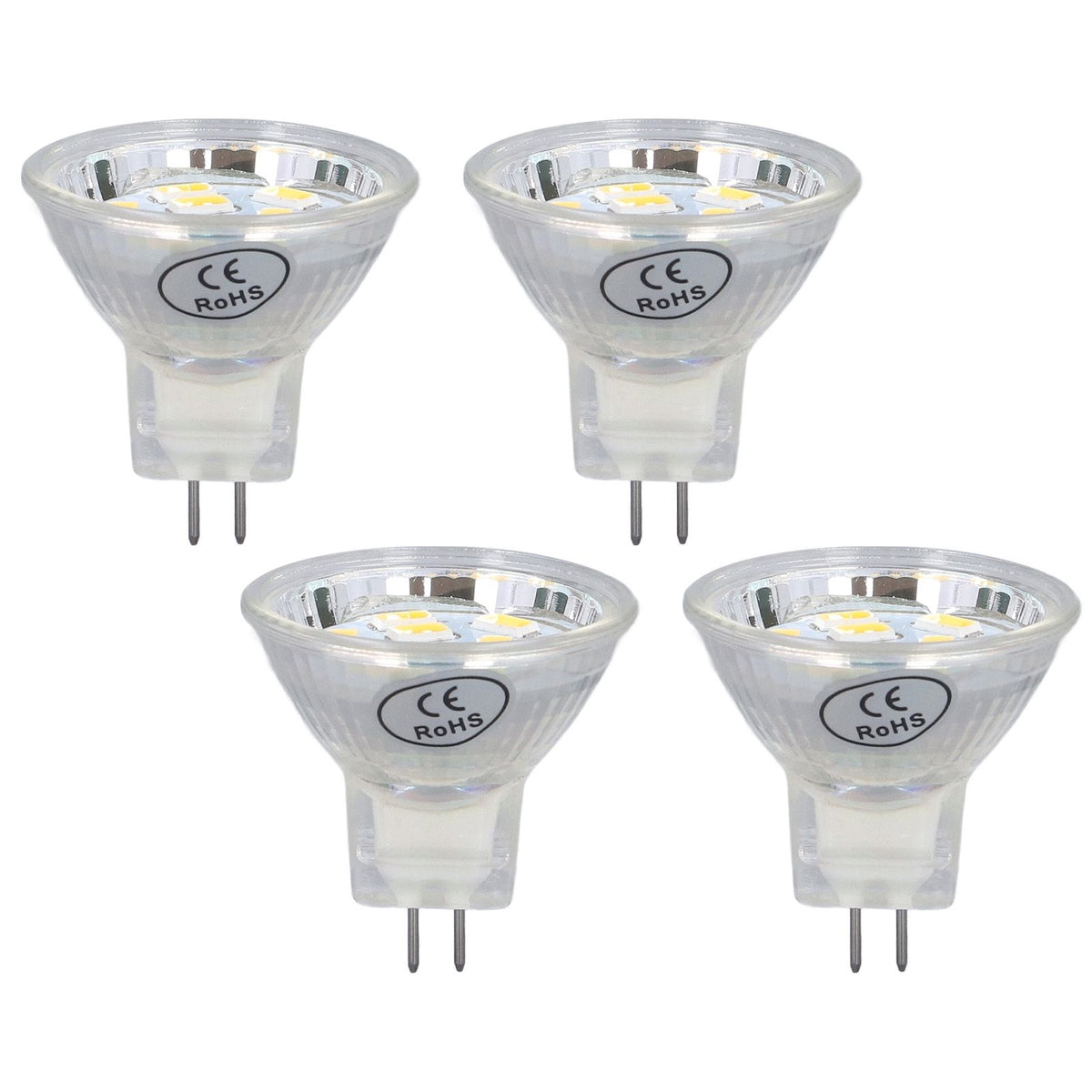 4Pcs MR11 LED Bulb 3W 300lm Bulb with 9 Beads Double Pin Base for Spotlight Landscape LampWarm White Light