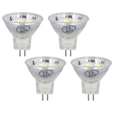 4Pcs MR11 LED Bulb 3W 300lm Bulb with 9 Beads Double Pin Base for Spotlight Landscape LampWarm White Light - Front View
