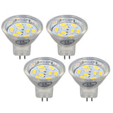 4Pcs MR11 LED Bulb 3W 300lm Bulb with 9 Beads Double Pin Base for Spotlight Landscape LampWarm White Light - 45-Degree Angle