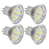 4Pcs MR11 LED Bulb 3W 300lm Bulb with 9 Beads Double Pin Base for Spotlight Landscape LampWarm White Light