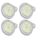 4Pcs MR11 LED Bulb 3W 300lm Bulb with 9 Beads Double Pin Base for Spotlight Landscape LampWarm White Light