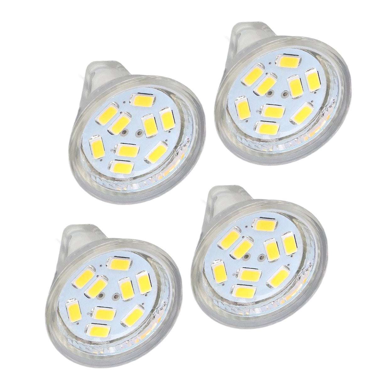 4Pcs MR11 LED Bulb 3W 300lm Bulb with 9 Beads Double Pin Base for Spotlight Landscape LampWarm White Light