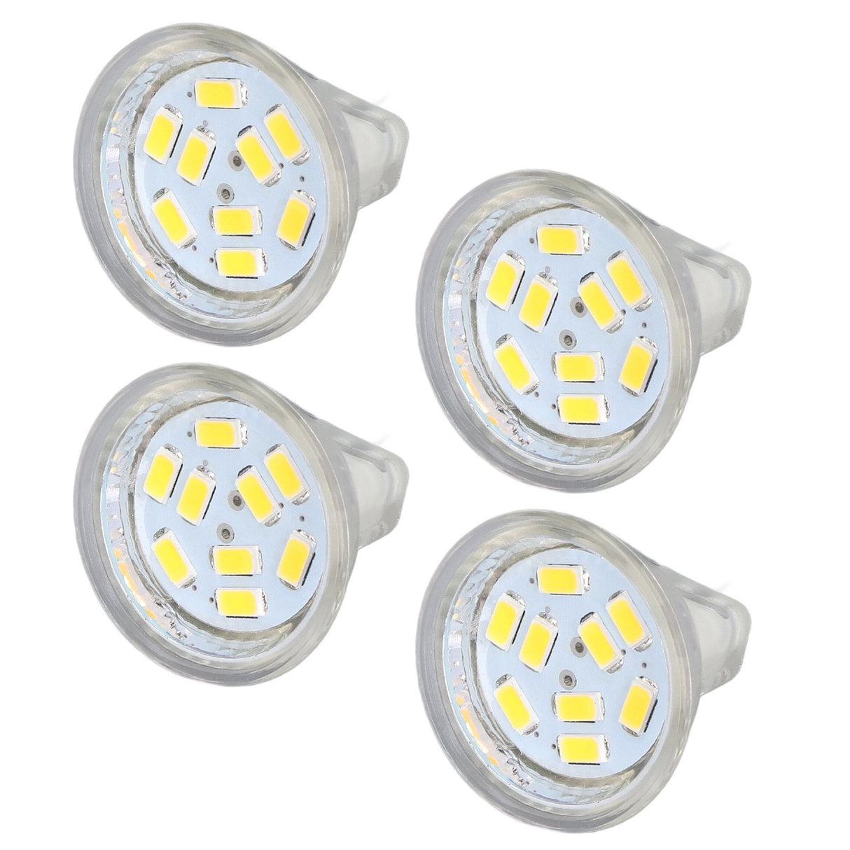 4Pcs MR11 LED Bulb 3W 300lm Bulb with 9 Beads Double Pin Base for Spotlight Landscape LampWarm White Light