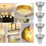 4Pcs MR11 LED Bulb 3W 300lm Bulb with 9 Beads Double Pin Base for Spotlight Landscape LampWarm White Light