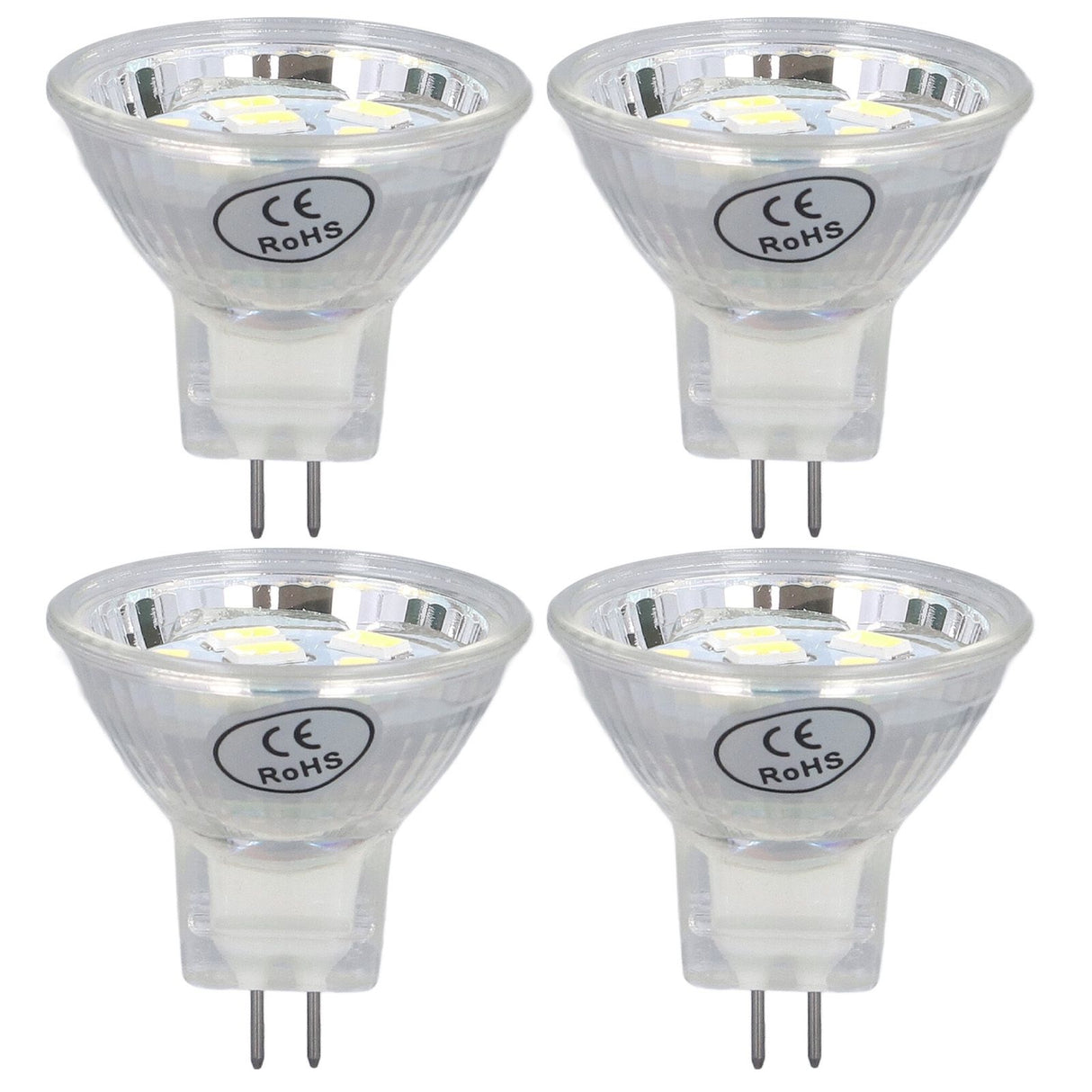 4Pcs MR11 LED Bulb 3W 300lm Bulb with 9 Beads Double Pin Base for Spotlight Landscape LampCold White Light