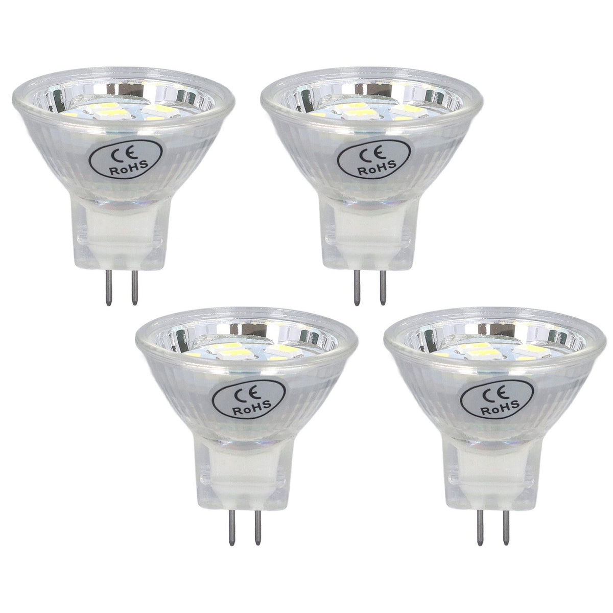 4Pcs MR11 LED Bulb 3W 300lm Bulb with 9 Beads Double Pin Base for Spotlight Landscape LampCold White Light
