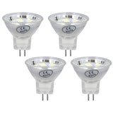 4Pcs MR11 LED Bulb 3W 300lm Bulb with 9 Beads Double Pin Base for Spotlight Landscape LampCold White Light - Front View