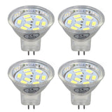 4Pcs MR11 LED Bulb 3W 300lm Bulb with 9 Beads Double Pin Base for Spotlight Landscape LampCold White Light