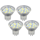 4Pcs MR11 LED Bulb 3W 300lm Bulb with 9 Beads Double Pin Base for Spotlight Landscape LampCold White Light - 45-Degree Angle