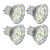 4Pcs MR11 LED Bulb 3W 300lm Bulb with 9 Beads Double Pin Base for Spotlight Landscape LampCold White Light - Rear View