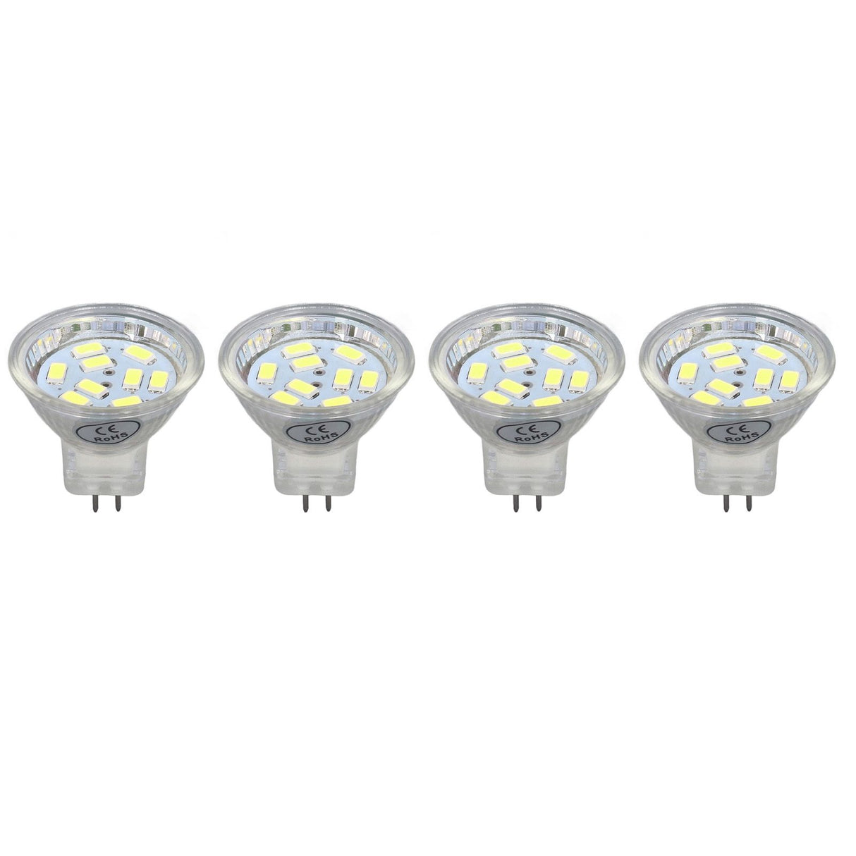 4Pcs MR11 LED Bulb 3W 300lm Bulb with 9 Beads Double Pin Base for Spotlight Landscape LampCold White Light