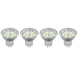 4Pcs MR11 LED Bulb 3W 300lm Bulb with 9 Beads Double Pin Base for Spotlight Landscape LampCold White Light