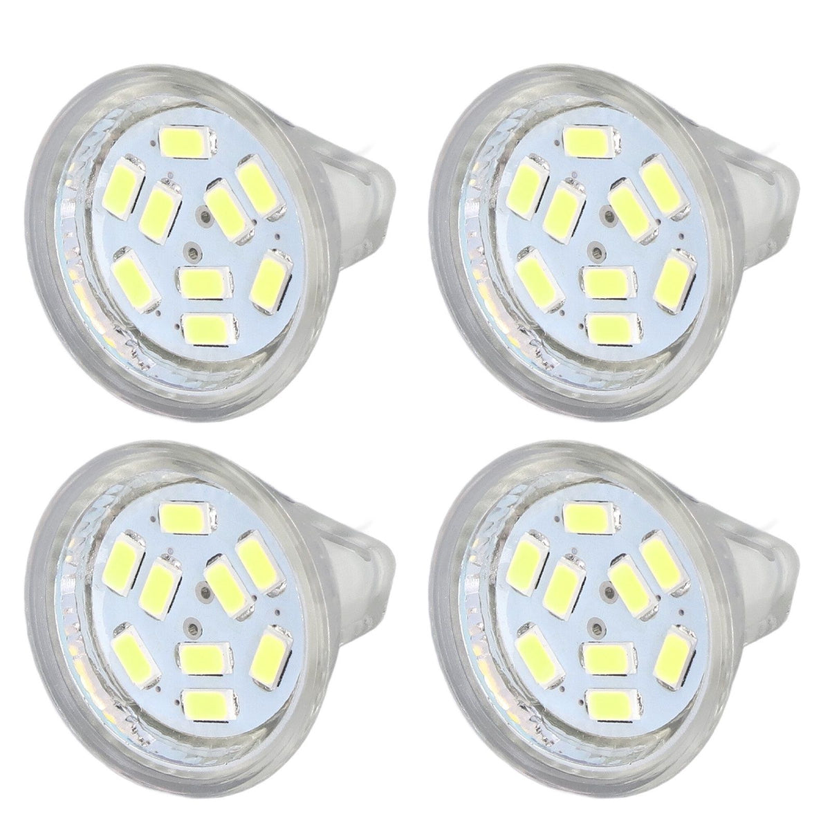 4Pcs MR11 LED Bulb 3W 300lm Bulb with 9 Beads Double Pin Base for Spotlight Landscape LampCold White Light