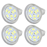 4Pcs MR11 LED Bulb 3W 300lm Bulb with 9 Beads Double Pin Base for Spotlight Landscape LampCold White Light - Low Angle