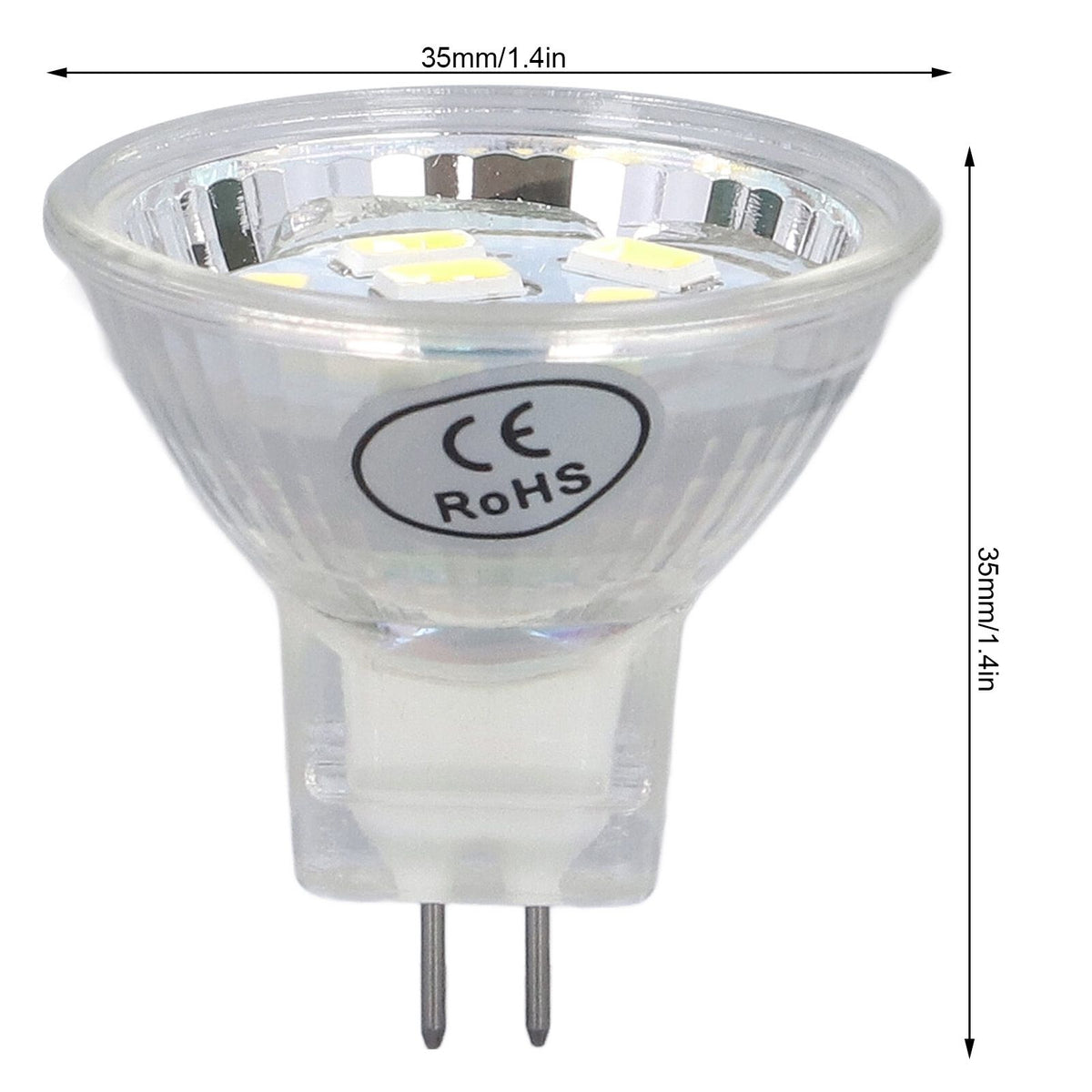 4Pcs MR11 LED Bulb 3W 300lm Bulb with 9 Beads Double Pin Base for Spotlight Landscape LampCold White Light