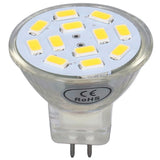 4PCS MR11 12LED Light Bulb 4W 400LM Double Pin Base Landscape Spot Light Bulb for Bedroom DC12VWarm White