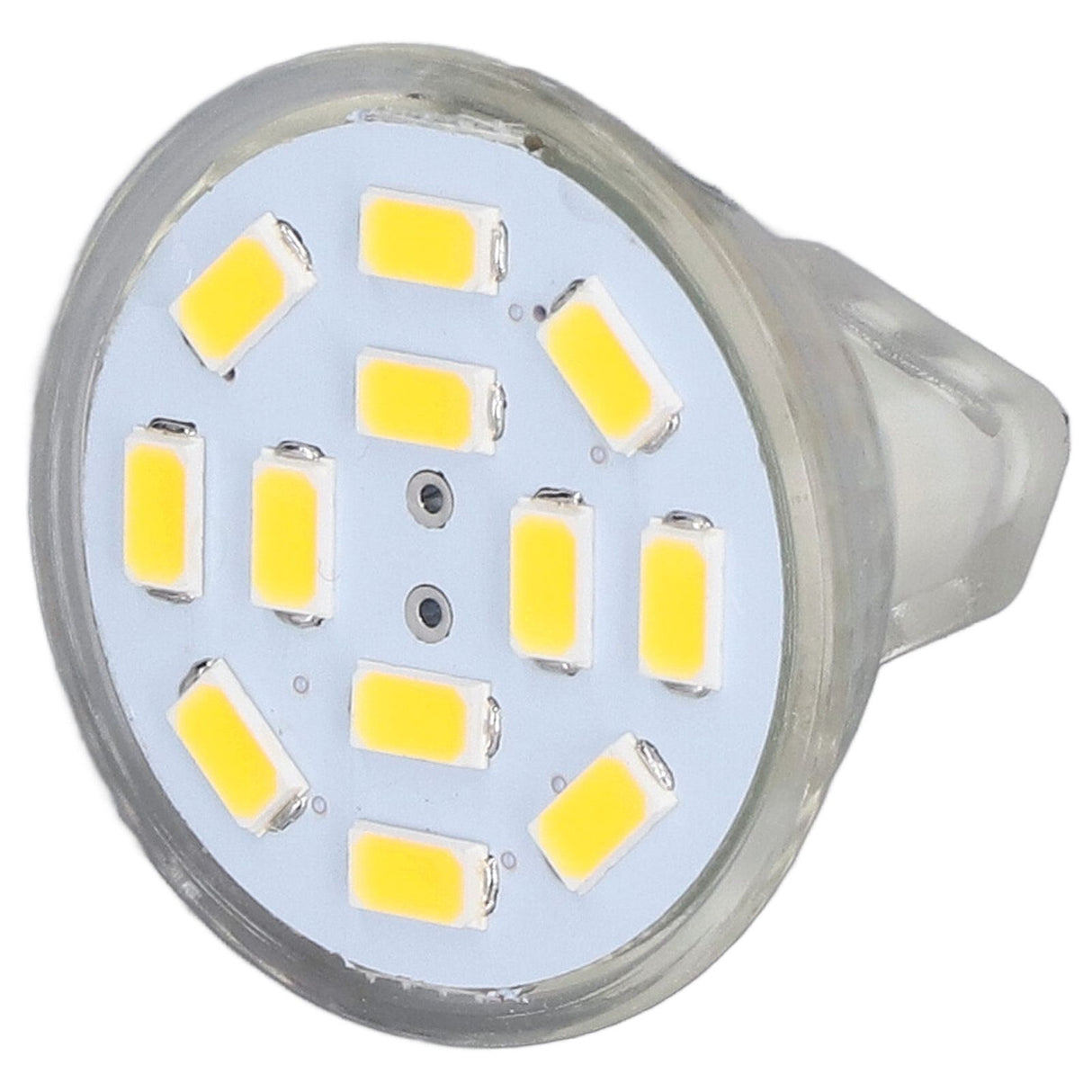4PCS MR11 12LED Light Bulb 4W 400LM Double Pin Base Landscape Spot Light Bulb for Bedroom DC12VWarm White
