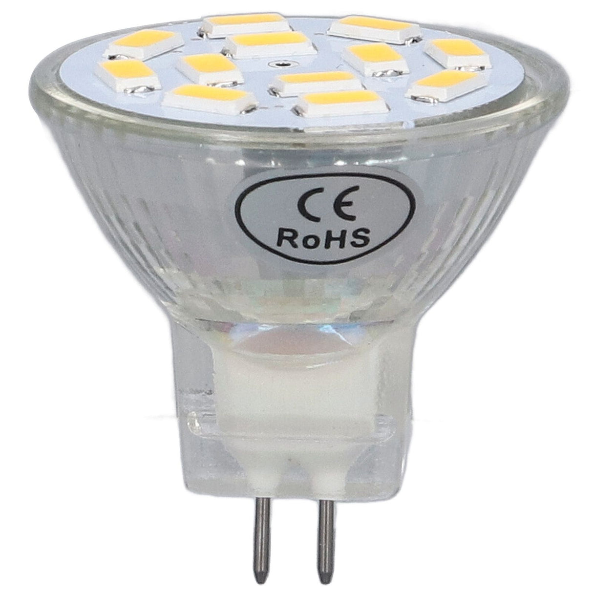 4PCS MR11 12LED Light Bulb 4W 400LM Double Pin Base Landscape Spot Light Bulb for Bedroom DC12VWarm White