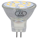 4PCS MR11 12LED Light Bulb 4W 400LM Double Pin Base Landscape Spot Light Bulb for Bedroom DC12VWarm White
