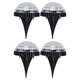 4 Pack Solar Garden Lights 8 LED Outdoor Ground Lights for Sidewalk Yard Lawn Patio Pathway Walkway BackyardWhite Light