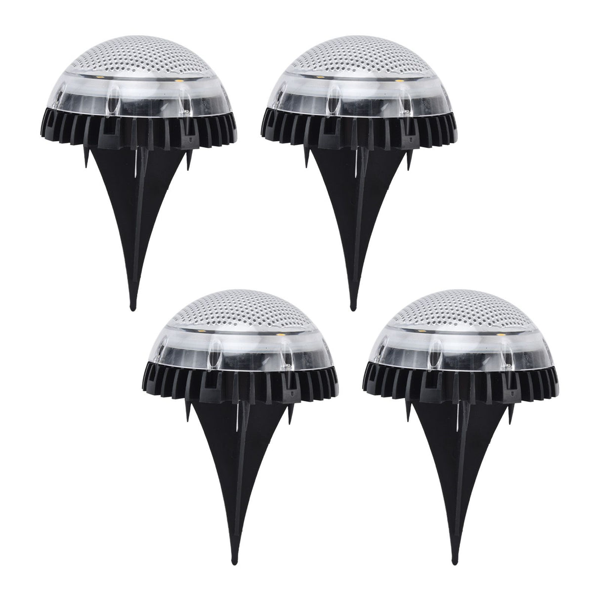 4 Pack Solar Garden Lights 8 LED Outdoor Ground Lights for Sidewalk Yard Lawn Patio Pathway Walkway BackyardWhite Light