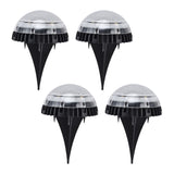 4 Pack Solar Garden Lights 8 LED Outdoor Ground Lights for Sidewalk Yard Lawn Patio Pathway Walkway BackyardWhite Light