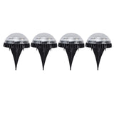 4 Pack Solar Garden Lights 8 LED Outdoor Ground Lights for Sidewalk Yard Lawn Patio Pathway Walkway BackyardWhite Light