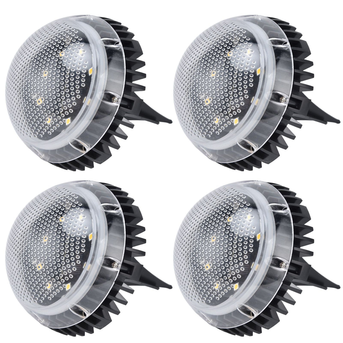4 Pack Solar Garden Lights 8 LED Outdoor Ground Lights for Sidewalk Yard Lawn Patio Pathway Walkway BackyardWhite Light