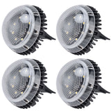 4 Pack Solar Garden Lights 8 LED Outdoor Ground Lights for Sidewalk Yard Lawn Patio Pathway Walkway BackyardWhite Light