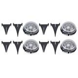 4 Pack Solar Garden Lights 8 LED Outdoor Ground Lights for Sidewalk Yard Lawn Patio Pathway Walkway BackyardWhite Light