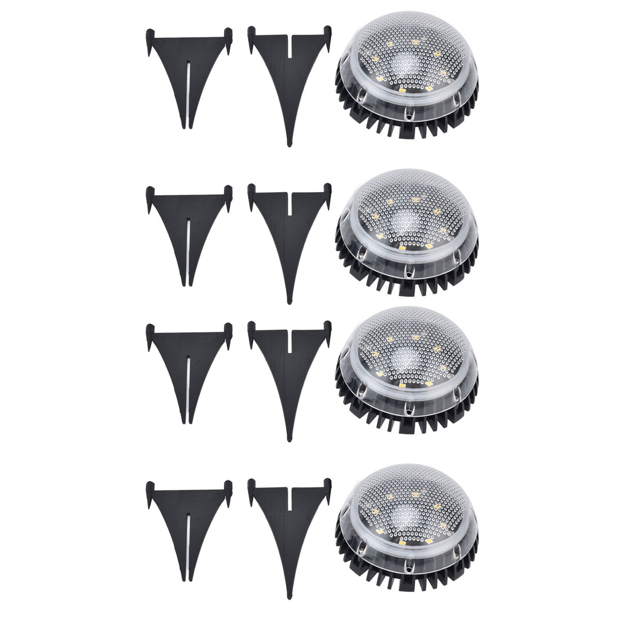 4 Pack Solar Garden Lights 8 LED Outdoor Ground Lights for Sidewalk Yard Lawn Patio Pathway Walkway BackyardWhite Light