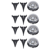 4 Pack Solar Garden Lights 8 LED Outdoor Ground Lights for Sidewalk Yard Lawn Patio Pathway Walkway BackyardWhite Light - Low Angle